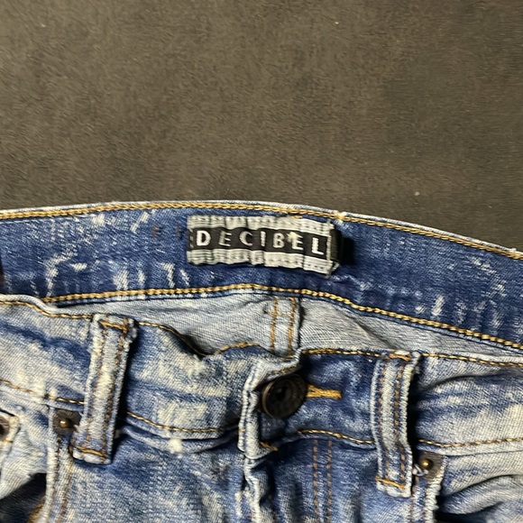 DECIBEL Jeans Mens Distressed Paint Marks Striped Faded Men Denim Jeans - Picture 4 of 8